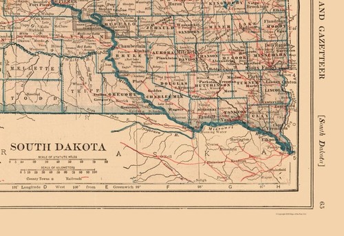 Historic State Map - South Dakota - Reynold 1921 - 33.51 x 23 - Vintage Wall Art - 第 3/20 張圖片