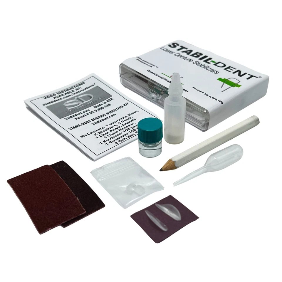 Kit hágalo usted mismo estabilizadores de dentadura inferior - estabilización de dentadura asequible  Foto 2 de 4