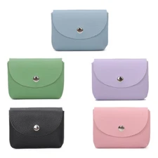 PU Mini Envelope Change Pocket Simple Snap Buckle Card Bag Women's Coin Wallet