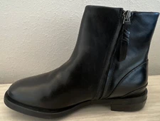Franco Sarto Womens Sz 6M Black Genuine Leather Mist Ankle Boots $149