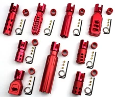 Red Muzzle Brake/Linear Compensator Compatible with Ruger 10/22 1022 .22LR