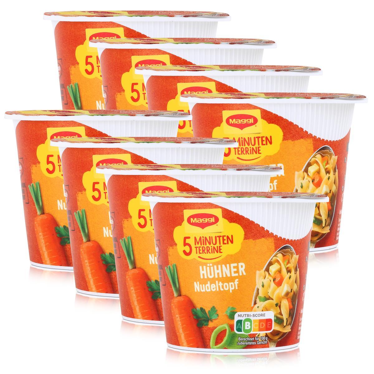 Maggi 5 Minuten Terrine Hühner Nudeltopf 41g (8er Pack)