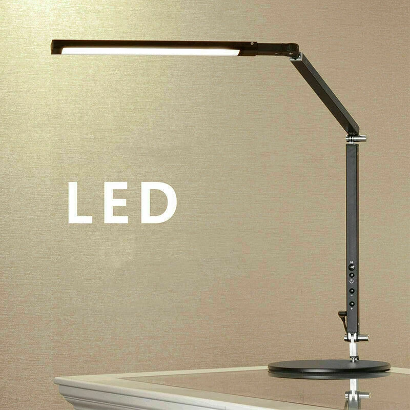 360 Rotating Led Table Lamp Folding Long Arm Desk Reading Lamp with Remote