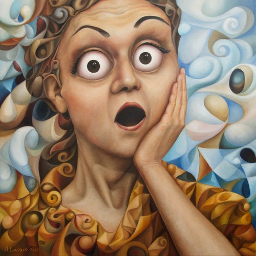Epiphany 2025 (oil on canvas by Alex Lavrov) 18"x18" cubism, symbolism - 第 1/5 張圖片