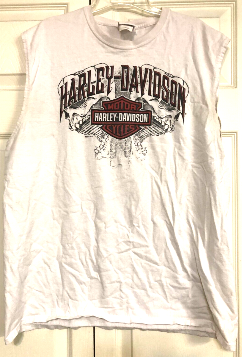 Harley Davidson Port Charlotte Florida White No Sleeves XL