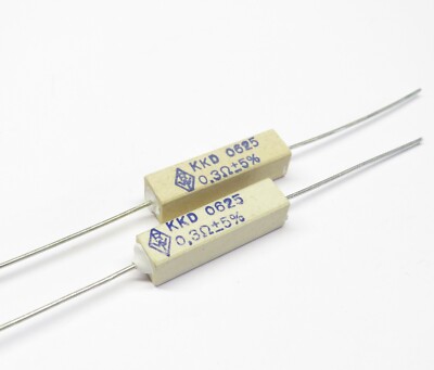 20 Stück Wirewound Ceramic Resistors, 0,3Ohm 0,3Ω 5W 10%, RWI  KKD0625