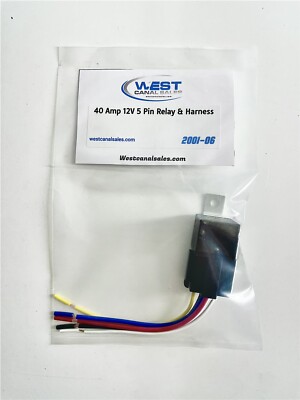 30/40 AMP RELAY HEAVY DUTY WITH WIRE HARNESS 12 VOLT 5 PIN PRONG SPDT BOSCH STYL