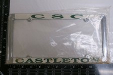 CASTLETON STATE COLLEGE CSC VERMONT VT METAL LICENSE PLATE FRAME - BRAND NEW