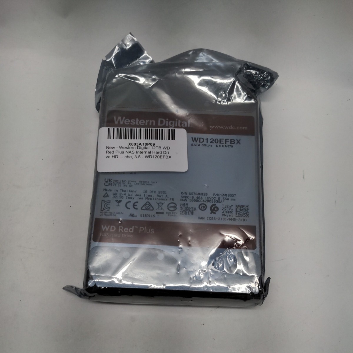 Western Digital WD121KFBX Red Pro 12TB NAS Hard Drive 6Gb/s SATA  