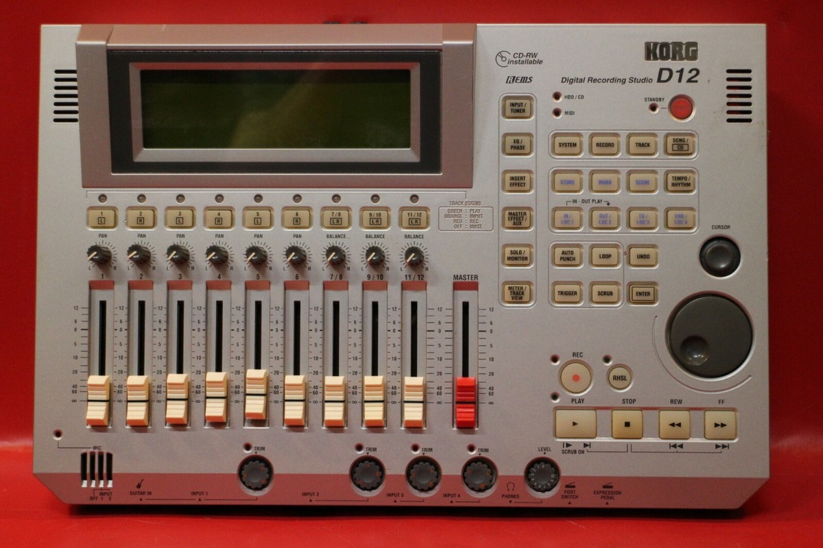 USED KORG D-12 Digital Recording Studio d12 Multi Track Recorder