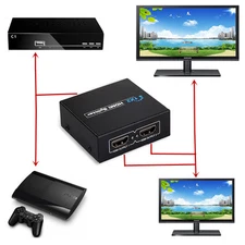 1080p HDMI to 2 Female 1 In 2 TV Out Splitter Amplifier Repeater Switcher Box 