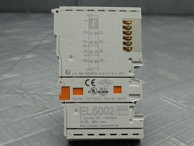 Beckhoff EtherCAT Terminal 2 Channel SSI - Interface 24 Bit 1MHz EL5002