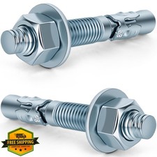 Ahniiqo 5/8x4-1/2In 2pc Galvanized Wedge Anchors
