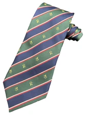 REPP Men's Tie Blue Green Stripes Handmade Microfiber Preppy 3.25" x 61"