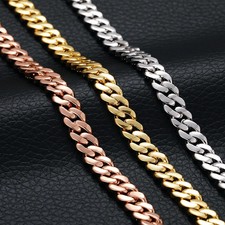 Cuban Link Chain Bracelet Women Gold Tone Cubic Zirconia Layered Jewelry