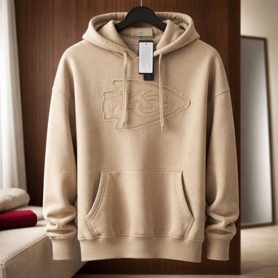 Kansas City Chiefs WEAR by Erin Andrews Hoodie Tan Women s Medium NFL
