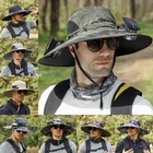 Solar&USB Fan Outdoor Wide Brim Sun Hat Fishing Hat Sunscreen Dual Fan Unisex