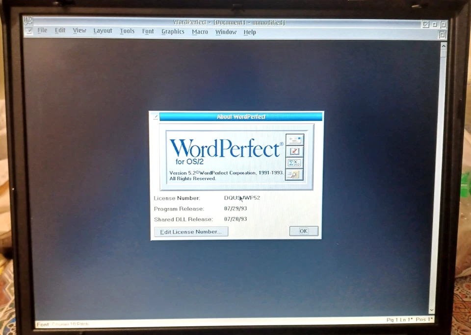 IBM ThinkPad T43 Pentium 1,86GHz 1,5GB RAM 60GB HDD ATI Radeon X300 ArcaOS OS2 - Immagine 3 di 4
