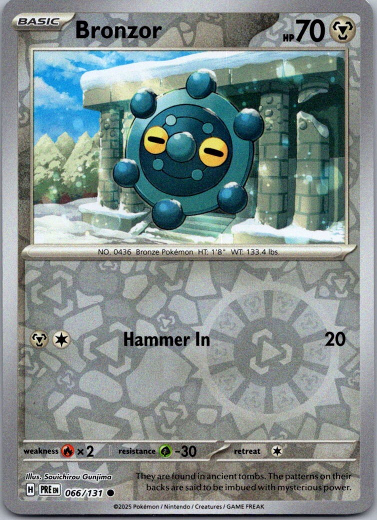 Bronzor (Master Ball Pattern) Common SV: Prismatic Evolutions 066/131 NM