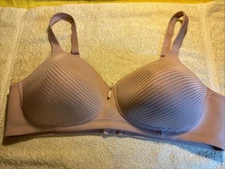 Vanity Fair Beauty Back 72389 Bra Striped Lined Wire Free Women 40C Beige FR/SHP