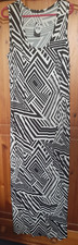 BNWT Black/Cream Geometric Maxi Dress Size 20