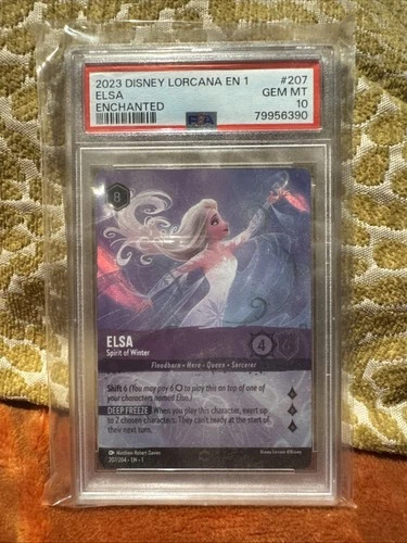 Elsa Spirit of Winter Enchanted Disney Lorcana #207 PSA 10