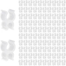 100pcs 3/16" Wire Frame Christmas Light Clips, Plastic Xmas Mini Lights Clips fo