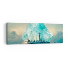 Quadro su Tela 90x30cm Iceberg Nave Oceano Stampe Immagini Quadri Moderni Murale