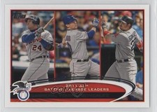 2012 Topps League Leaders Michael Young Adrian Gonzalez Miguel Cabrera #239 r3x