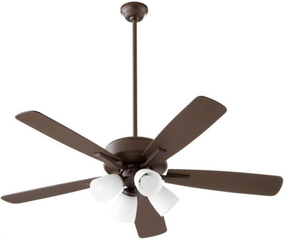 Quorum Ovation 52'' Ceiling Fan with LED Lights in Oiled Bronze Finish