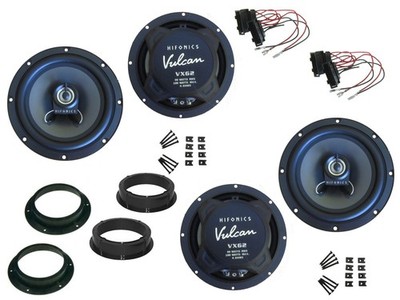 Hifonics Lautsprecher Set für VW Touran 1T Bj 03-15 Tür vorne hinten 360 Watt