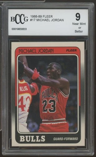1988-89 Fleer #17 Michael Jordan BGS BCCG 9 Near Mint+