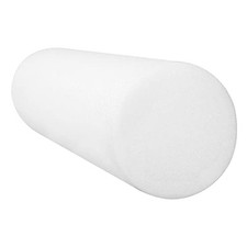 Cando-30-2103 PE White Foam Roller, 4" X 12", Round