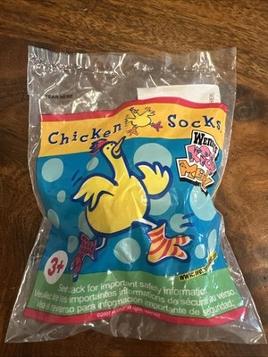 2007 Klutz Wendy's Kids Meal. Chicken Socks  NEW/SEALED