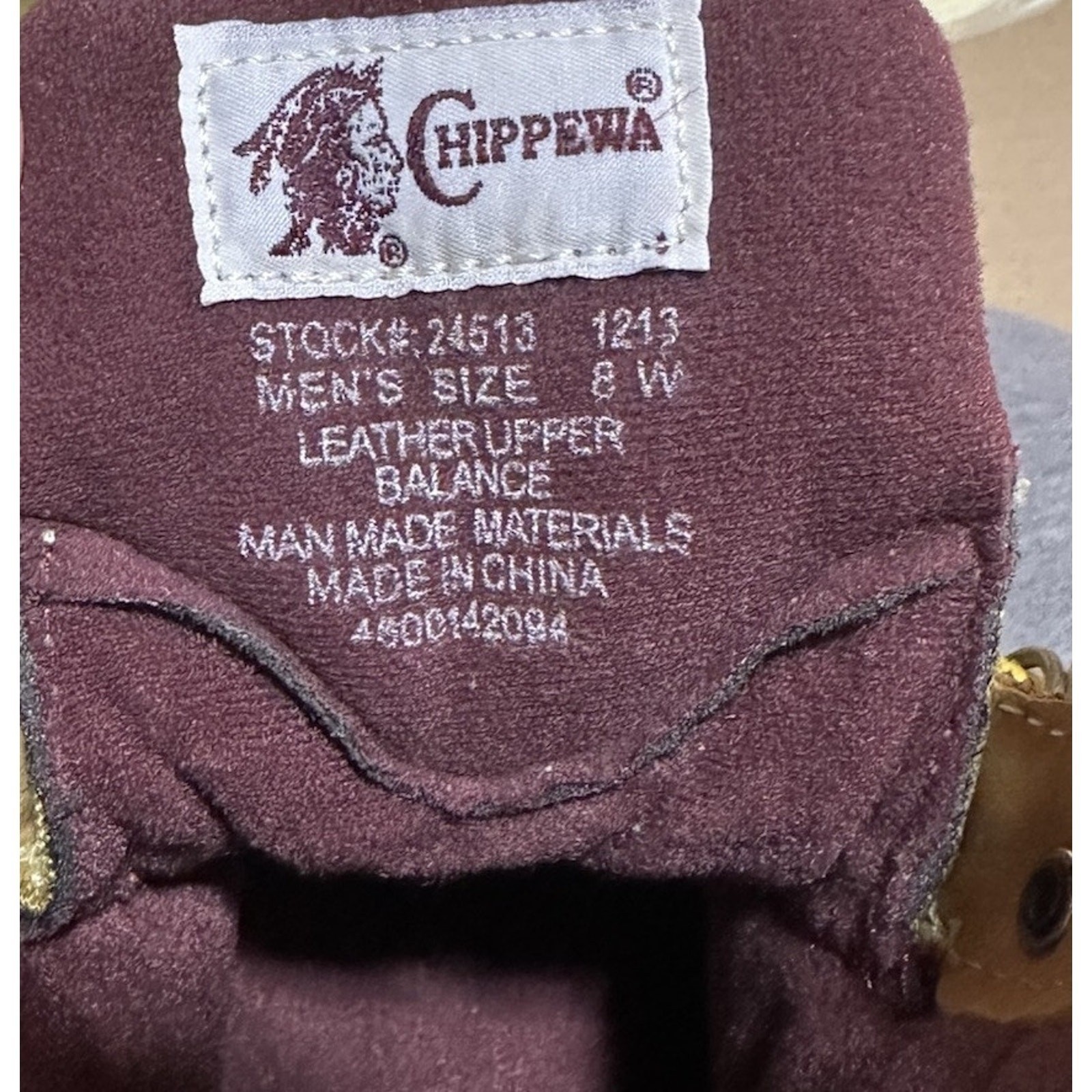 Chippewa Gold 24513 Leather Boots 6" Insulated Soft Toe Work Boot Sz 8W Seamless