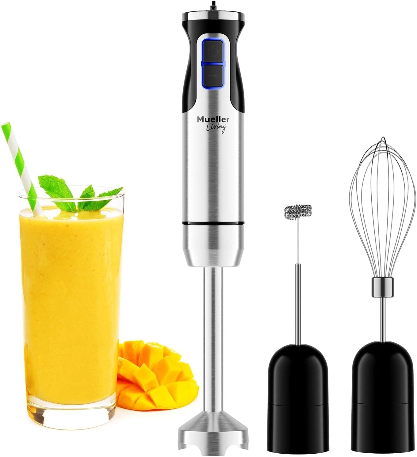 Mueller 500 Watt 9-Speed Immersion Multi-Purpose Stick Hand Blender Heavy Duty
Opens in a new window
