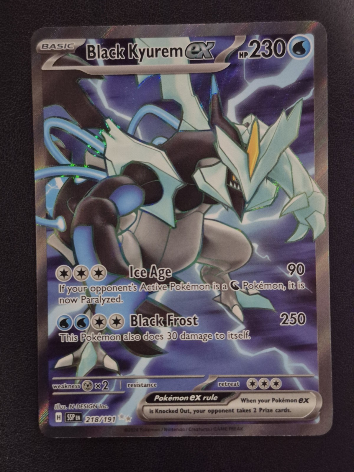 Black Kyurem ex 218/191 Sv08: Surging Sparks Holo