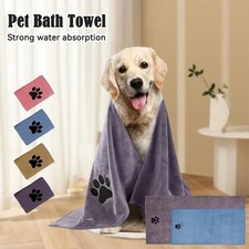 Ultra Soft Quick Dry Towel for Pet Grooming Bath Dogs Cats Gray