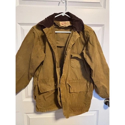 Vintage 1960s Bullseye Bill Canvas Work Jacket Water Repellent Chore Coat Mens L - product listing photo