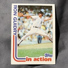 1982 Topps Ron Guidry #10 In Action Base Set New York Yankees Baseball