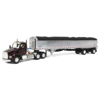 DCP 1/64 Black Cherry Kenworth T880 Wilson Patriot Belt Trailer 60-1364