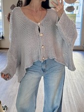 Italy Damen Pullover Strickjacke Sommer-Jacke...