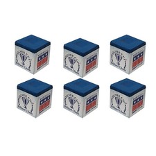 Silver Cup 6 Royal Blue Billiards Pool Cue Chalk