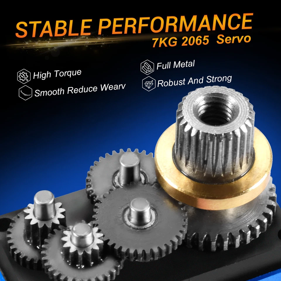 9IMOD 7kg 2065 Mini Servo Metallgetriebe mit Servo Arm für TRX4M 1/18 RC Car - Bild 3 von 4