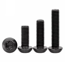 HanTof 100Pcs Button Head Torx Drive Screws Bolts, Grade 10.9 Alloy Steel, M5...