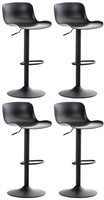 4Er Set Barhocker Almada Schwarz