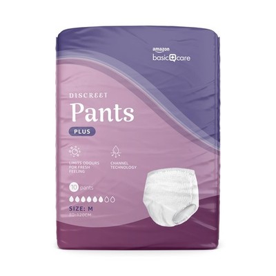 Amazon Basic Care Damen Pants Plus Medium 40 Stück (4x10) Weiß NEU