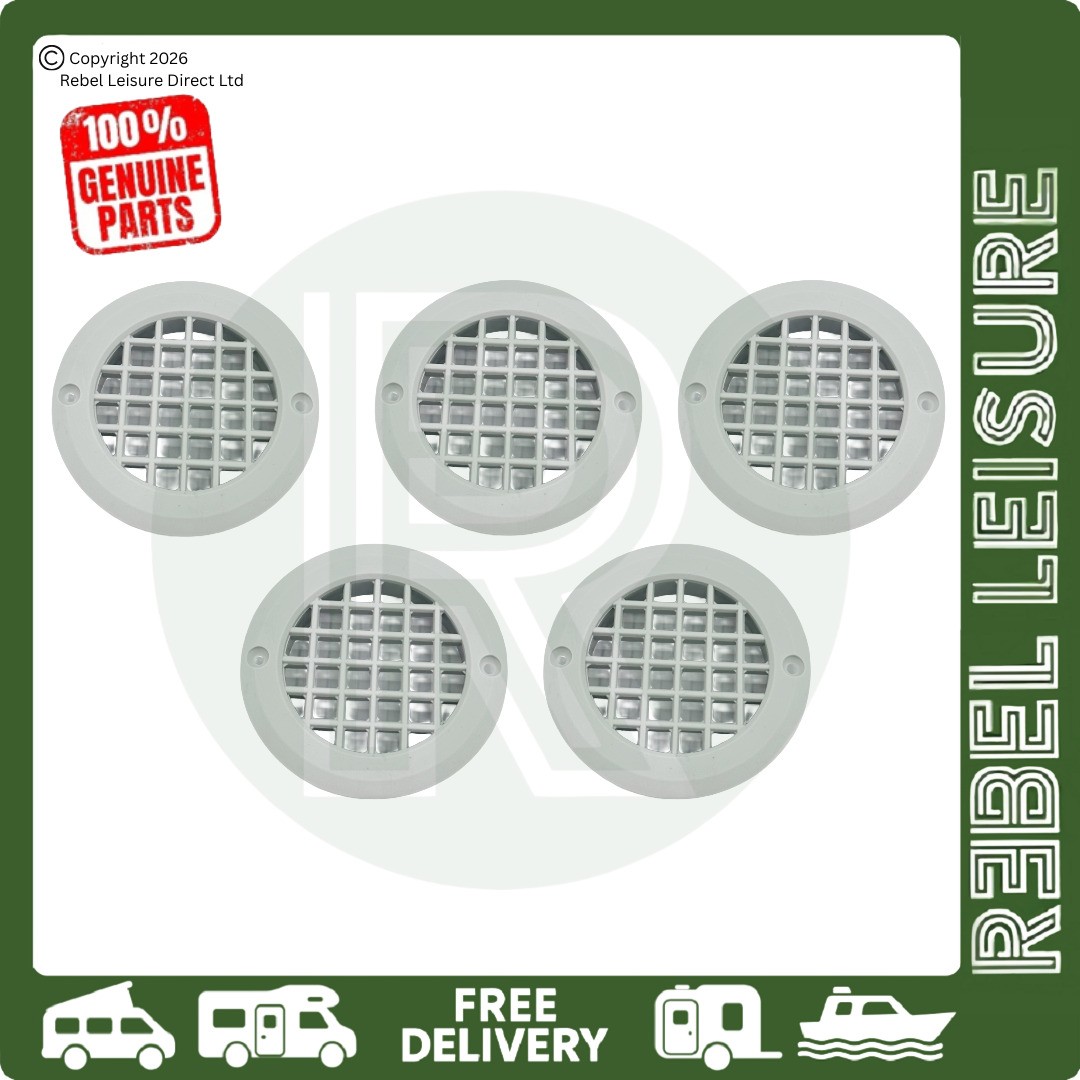 5 x Grey Gas Drop Out Floor Short Tail Vents  Motorhome/Caravan/Campervan