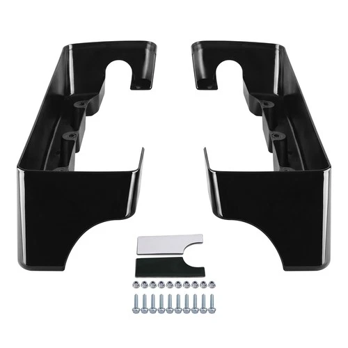 4" Vivid Black Hard Stretched Saddle Bag Extension Fit For Harley Touring 94-13