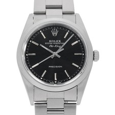 ROLEX Air king 14000M black bar Y Number second hand mens
